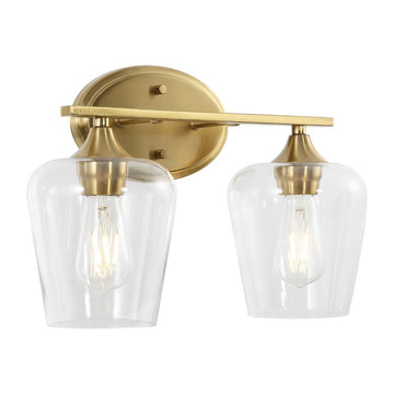 Jayne Iron/Glass Cottage Rustic LED Vanity Light